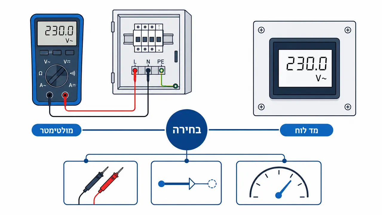 ‏מדריך קנייה של מכשיר למדידת מתח חשמלי מקצועי