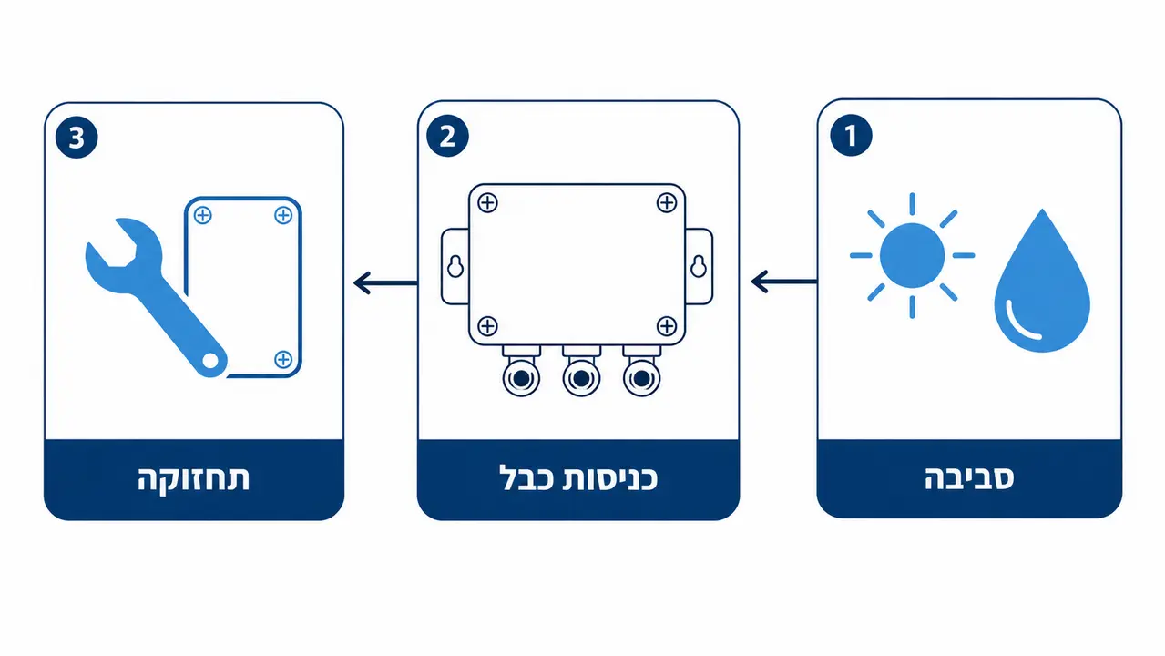 איך בוחרים קופסת חיבורים לפי שימוש (פנים, חוץ, תעשייה)?