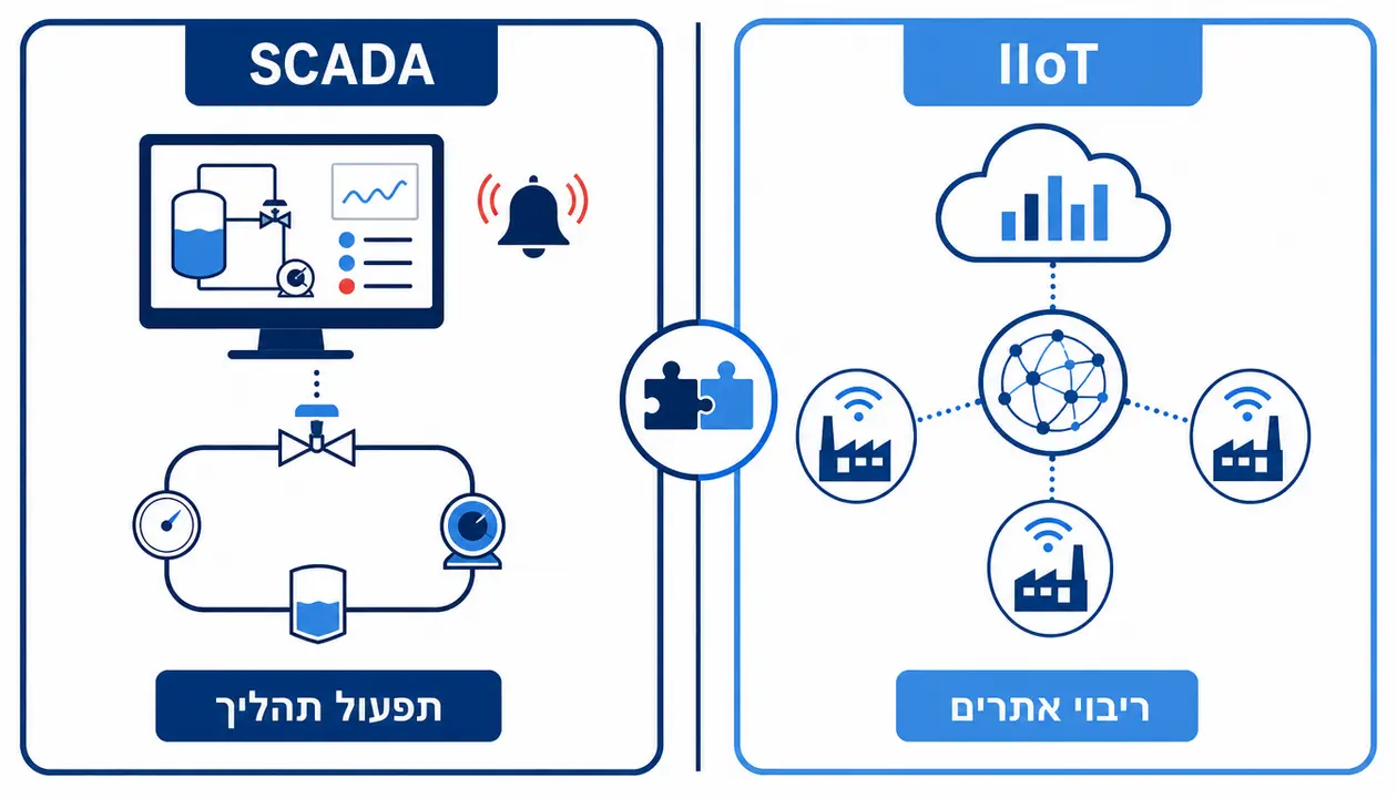 ההבדל בין SCADA ל-IIoT בשטח